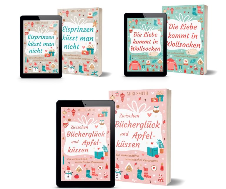 Die drei Cover der Jolly Tree Reihe als Taschenbuch und E-Book